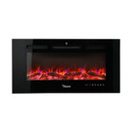 Vevare Electric Fireplace Heater Wall Mounted 3D Flame Effect 2000W