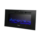 Vevare Electric Fireplace Heater Wall Mounted 3D Flame Effect 2000W - Side View