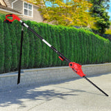 Giantz Electric Cordless Extendable Hedge Trimmer with Adjustable Head and Double-Sided Blade - Rear View