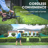 POWERBLADE HH4 20V Cordless Electric Hedge Trimmer Kit, with Lithium Battery and Fast Charger