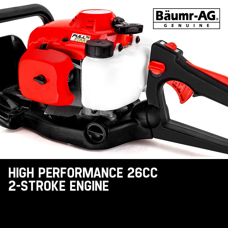 Baumr-AG 26CC Petrol Hedge Trimmer - 2-Stroke Clipper Saw Precision 24' Blade