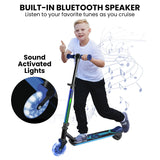 Voyager Scooter Beats Electric Scooter - Blue - Top-Down View