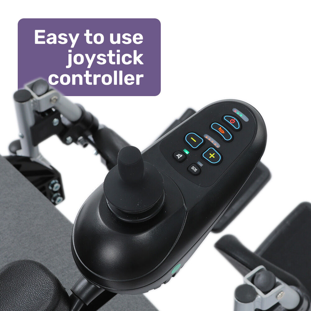 EQUIPMED Power Electric Wheelchair, Folding, Airline Approved, ARTG Certified, Recline Adjustment, Headrest, Aluminium Frame, Lithium Battery