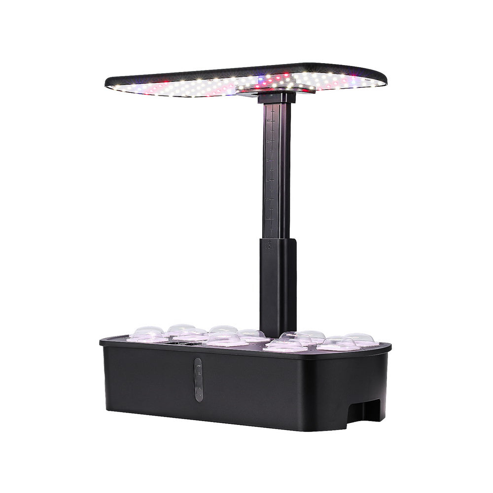 Smart Hydroponic Gardening System with Adjustable Height and LED Grow Lights