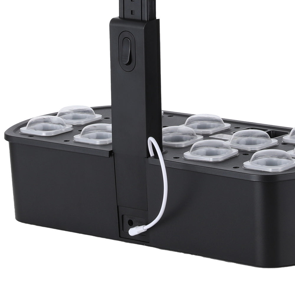 Smart Hydroponic Gardening System with Adjustable Height and LED Grow Lights