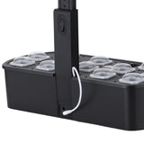 Smart Hydroponic Gardening System with Adjustable Height and LED Grow Lights - Side View
