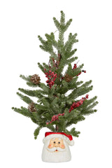 Christabelle Christmas Tree with Lights in Santa Pot - 55cm