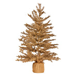 Christabelle 3ft Christmas Tree with Lights - Gold Fir in Hessian Base