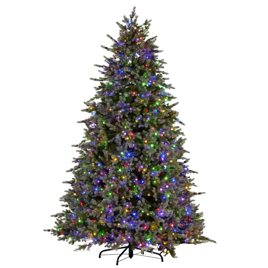 Bergen Fir 7.5ft Multicolour Pre-Lit Christmas Tree
