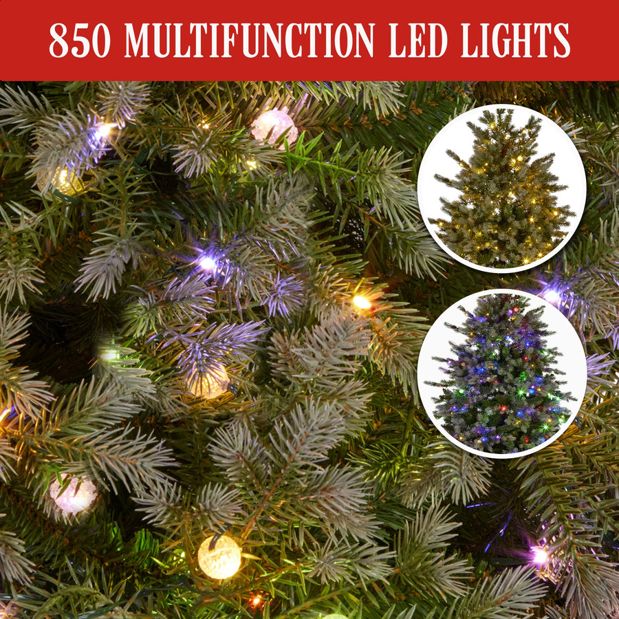 Bergen Fir 7.5ft Multicolour Pre-Lit Christmas Tree