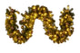 Christmas Garland with Lights 274cm with Gold & Rose Gold Baubles