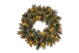 Christabelle Christmas Wreath with Lights - 61cm Cashmere