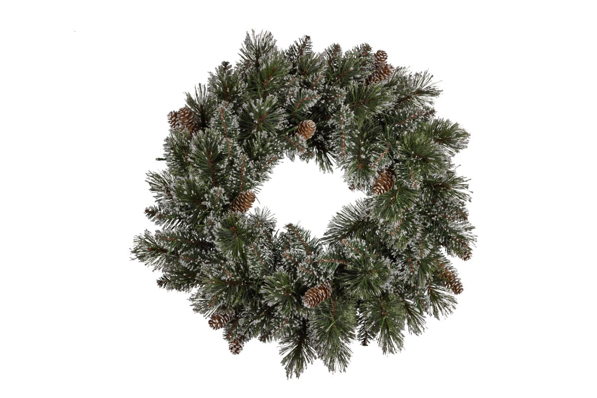 Christabelle Christmas Wreath with Lights - 61cm Cashmere
