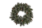 Christabelle Christmas Wreath with Lights - 61cm Cashmere