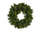 Christabelle Christmas Wreath with Lights - 61cm Eastern Pine - Front View