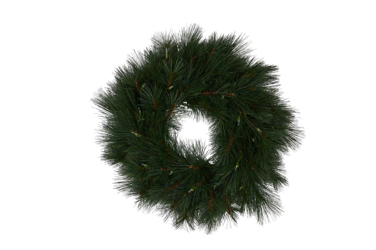 Christabelle 61cm Long Needle Christmas Wreath with Lights