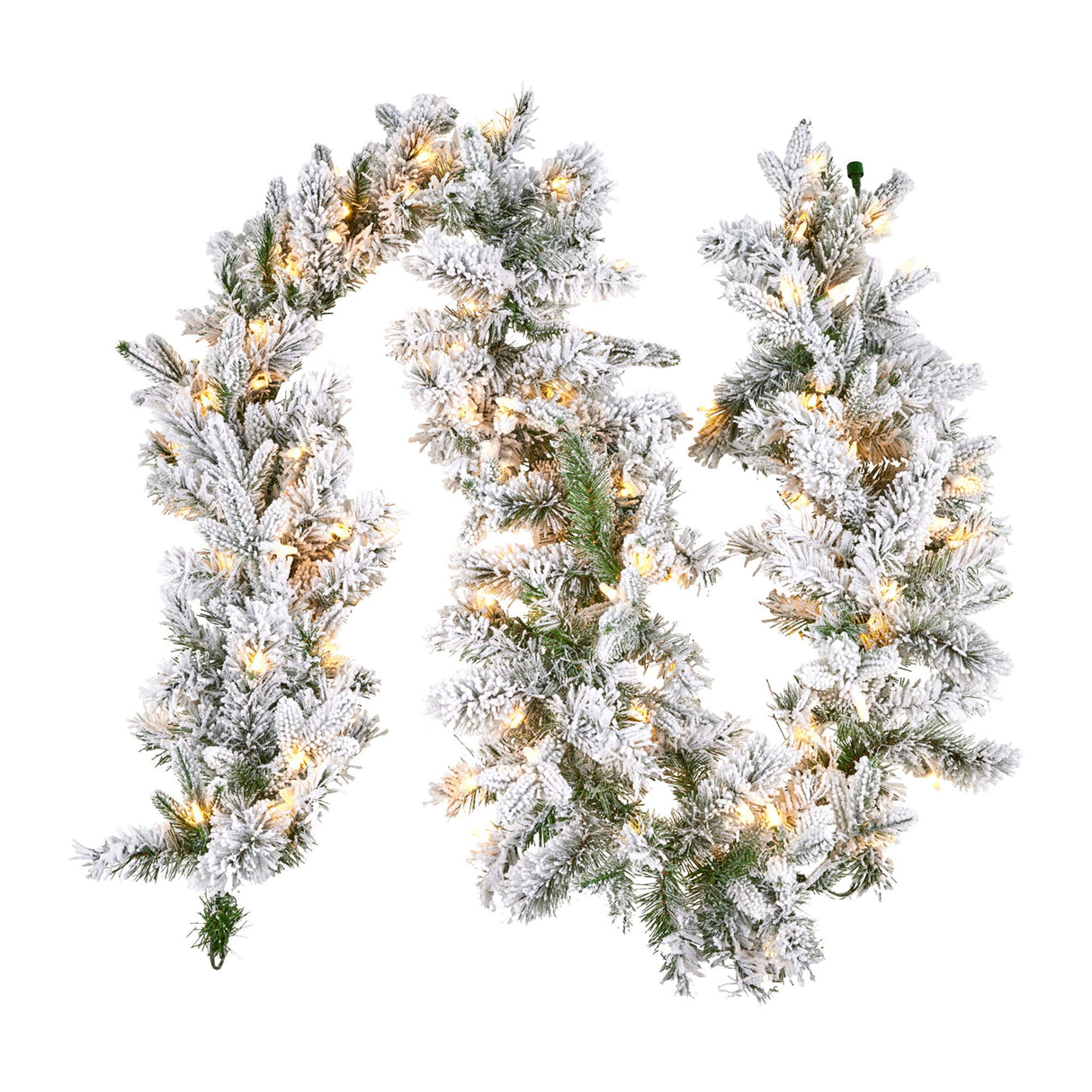 Christabelle Snowy Atica Pre-Lit Christmas Garland - 274cm