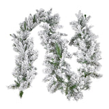 Christabelle Snowy Atica Pre-Lit Christmas Garland - 274cm - Side View
