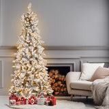 Christabelle 7.5ft Christmas Tree with Lights- Snowy Norwegian Slimline