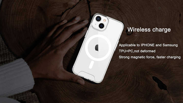 Premium Magnetic Transparent Phone Case for iPhone 16 & 15 Pro Max - Shockproof & Waterproof with Wireless Charging Compatibility