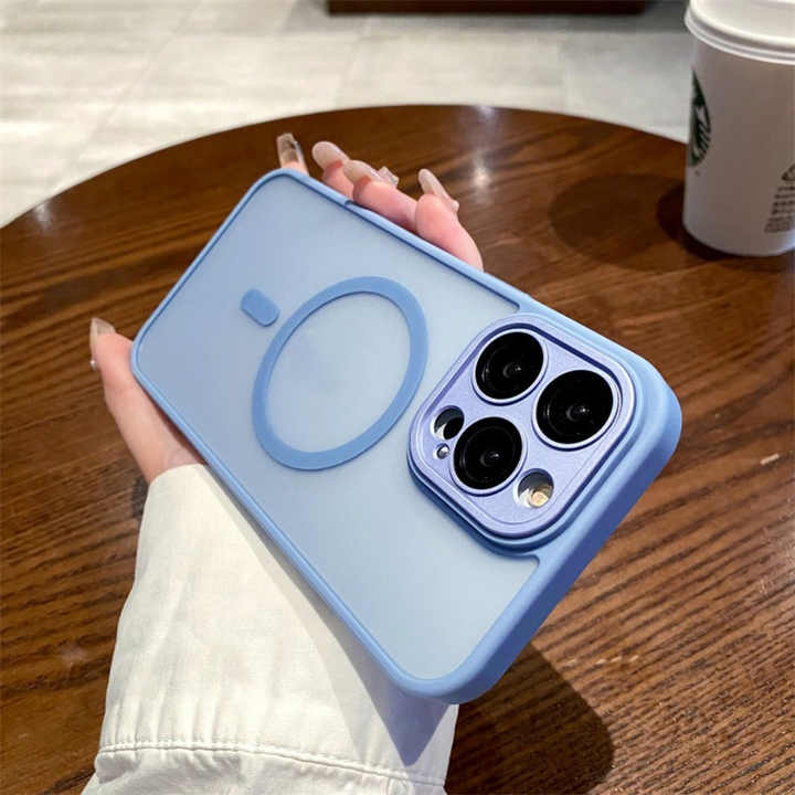 Premium Matte Magnetic Wireless Charging Silicone Phone Case in Candy Colors for iPhone 16 15 14 13 12 11 Pro Max