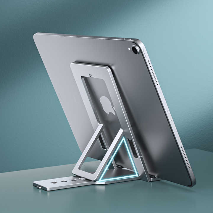 Adjustable Foldable Aluminum Alloy Mobile Phone and Tablet Holder Stand for Home and Office