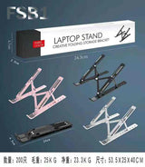Flexible and Portable Adjustable Laptop Stand - Lightweight ABS Design for Tablets and Phones - Top-Down View