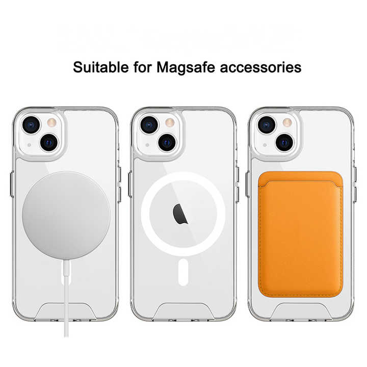 Premium Magnetic Transparent Phone Case for iPhone 16 & 15 Pro Max - Shockproof & Waterproof with Wireless Charging Compatibility