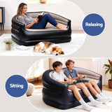 Gardeon Outdoor Air Sofa Inflatable Couch Two-Seater Lounge Chair with Pump Blow Up Couches for Camping - 45-Degree Angle