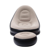 Gardeon Inflatable Chair with Ottoman Air Sofa Blow Up Air Chair for Camping with Pump - Side View