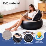 Gardeon Inflatable Chair Blow Up Folding Air Chairs Sofa for Camping with Pump - Top-Down View