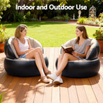 Gardeon Inflatable Chair Blow Up Folding Air Chairs Sofa for Camping with Pump