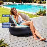 Gardeon Inflatable Chair Blow Up Folding Air Chairs Sofa for Camping with Pump - Rear View