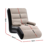 Gardeon Inflatable Chair Sun Lounger Blow Up Folding Air Chairs Sofa for Camping with Pump - Front View