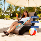 Gardeon Inflatable Chair Sun Lounger Blow Up Folding Air Chairs Sofa for Camping with Pump - Rear View