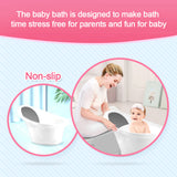 Black Baby Bath With Backrest & Bum Bump Support - Low Angle
