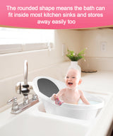 Black Baby Bath With Backrest & Bum Bump Support - Top-Down View