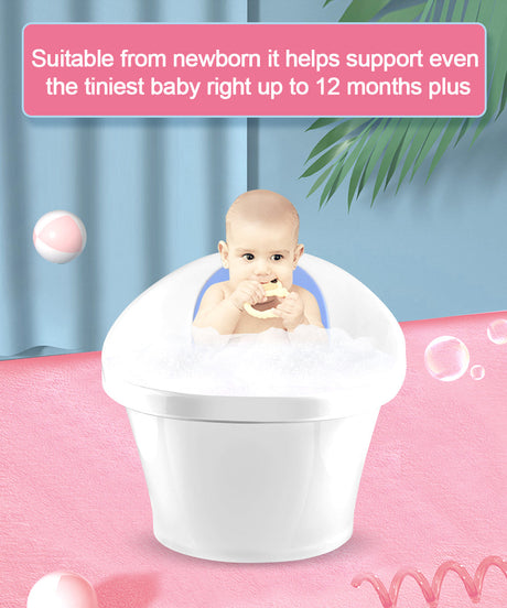 Blue Baby Bath With Backrest & Bum Bump Support-2006732771409661953