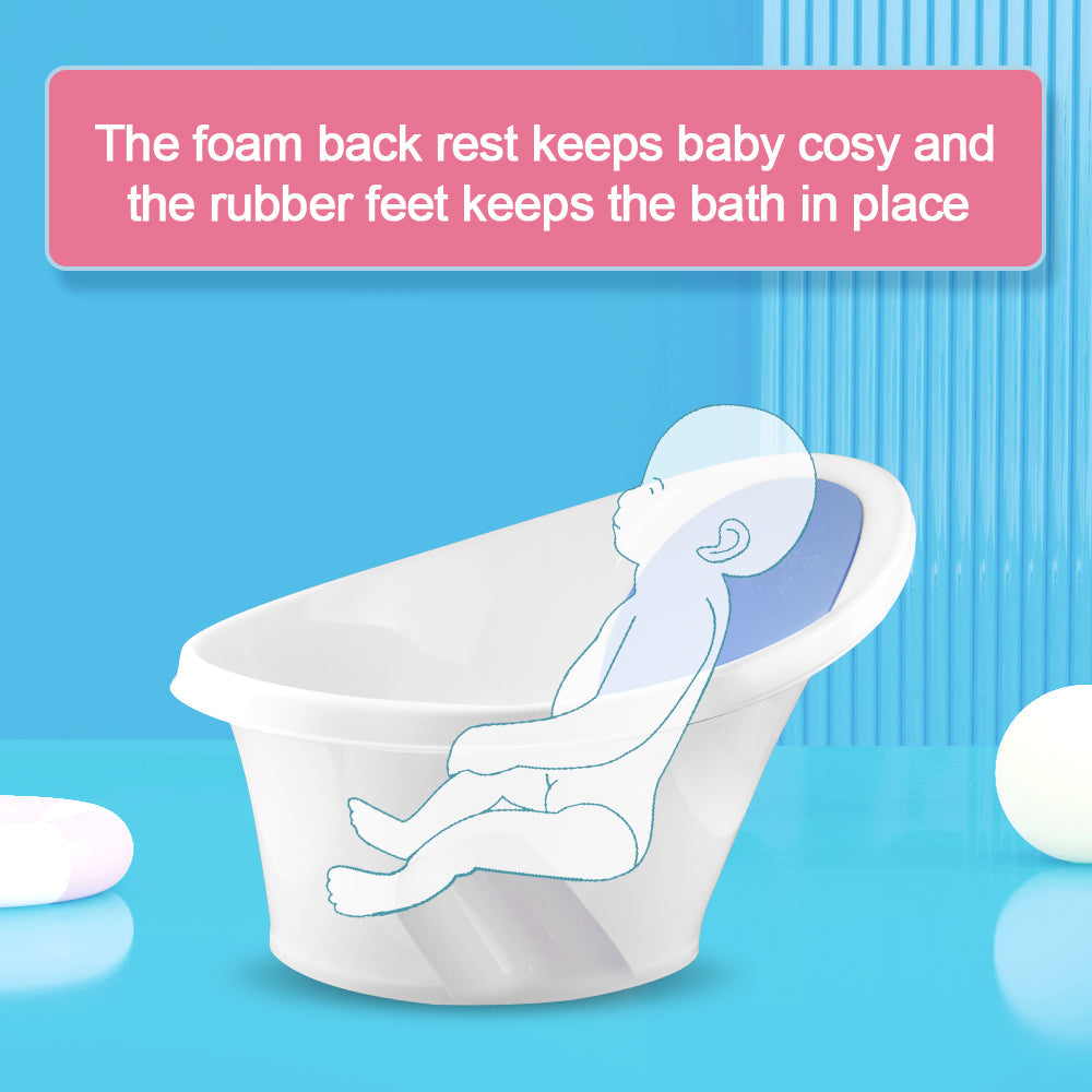 Blue Baby Bath With Backrest & Bum Bump Support-2006732771409661954