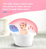 Blue Baby Bath With Backrest & Bum Bump Support - Close-Up Angle