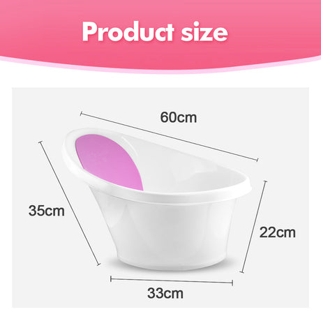 Pink Baby Bath With Backrest & Bum Bump Support-2006732771585822729