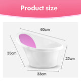 Pink Baby Bath With Backrest & Bum Bump Support - Low Angle