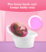 Pink Baby Bath With Backrest & Bum Bump Support - Rear View