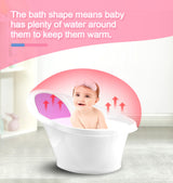 Pink Baby Bath With Backrest & Bum Bump Support - Close-Up Angle