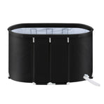 Weisshorn Portable Ice Bath Tub 120x70X70CM Inflatable Cold Water Folding Bathtub Spa Massage