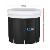 Weisshorn Portable Ice Bath Tub 70X80CM Inflatable Folding Bathtub Spa Massage - Front View