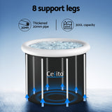 Weisshorn Portable Ice Bath Tub 70X80CM Inflatable Folding Bathtub Spa Massage - 45-Degree Angle