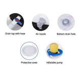 Weisshorn Portable Ice Bath Tub 70X80CM Inflatable Folding Bathtub Spa Massage - Rear View