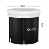 Weisshorn Portable Ice Bath Tub 75X75CM Inflatable Folding Bathtub Spa Massage - Front View