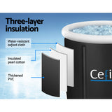 Weisshorn Portable Ice Bath Tub 75X75CM Inflatable Folding Bathtub Spa Massage - Top-Down View